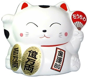 ファンシー蚊取り器 招き猫　白(蚊取りマット付)【日本製・萬古焼】