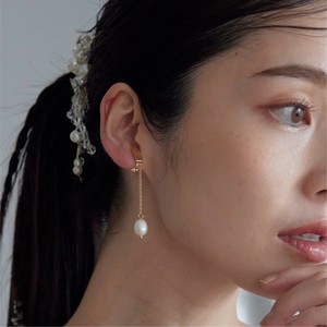 シンプルパールドロップイヤリング パーティアクセサリー 謝恩会 結婚式 お呼ばれ同窓会