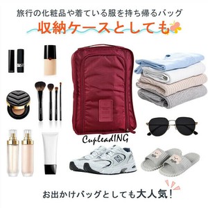 【新色追加】韓国ファッション 防水ポータブル ビーチサンダル収納 半透明折り畳み式ハンドル付き