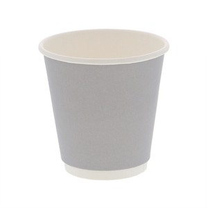 紙コップ 二重断熱カップ 10オンス(300ml) 口径90mm グレー 25個