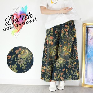 【2025年 新作 ジーンズ】ヴィンテージボタニカル ワイドパンツ