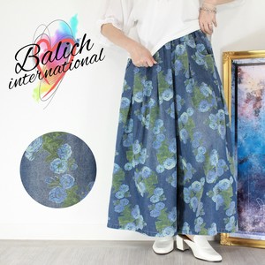 【2025年 新作 ジーンズ】ブルーローズガーデン ワイドデニムパンツ