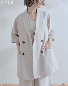 【全3色展開x2サイズxセットアップ対応】2025年新作！スタンドカラー半袖サマージャケット　夏ジャガード