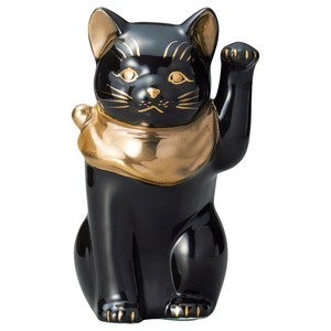 濑户烧 动物摆饰 招财猫 黑 江戸猫 日本制造