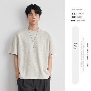 P21421トップス カジュアル 半袖 スポーツ 韓国風 Tシャツ メンズ 男 2025春夏新作 レトロ 無地
