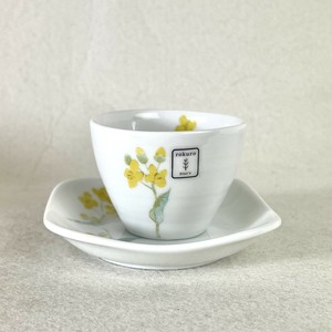 銅板絵付け　菜の花c&s