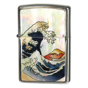 ZIPPO フレーム貝貼りエポ 波富士