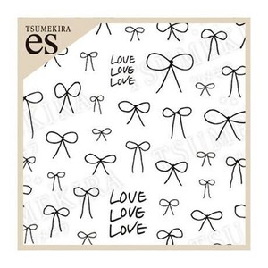 TSUMEKIRA(ツメキラ) ネイルシール es 手書きリボン 黒 ES-RBN-002