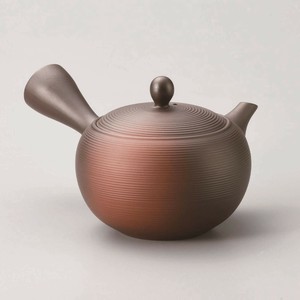 富仙 丸型窯変帯網 急須 Y3115