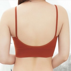 ベスト Vネック U型 美背 胸パッド付き 無地 快適 レディース ファッション ABQ1201