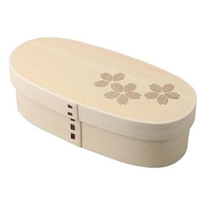 若兆 スリム一段弁当箱　さくら柄 FH20W-sakura