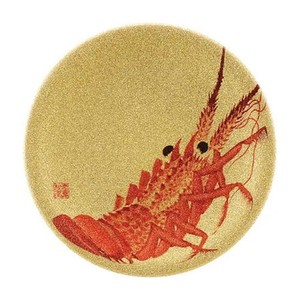 (食洗機対応)15cm寿司皿　ゴールドパール伊勢海老　13000012