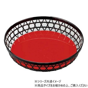 40cm竹丸篭　黒内朱　14002130