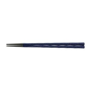 PBT22.5cm六角立荒彫箸　紺輝き×(100膳〜)　30011010
