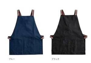 7月入荷【ウェーブ】ちょいエプ2（抗ウイルスデニム）＿ブルー　●日本製