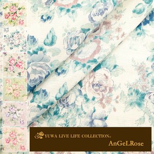 有輪商店 YUWA  ミューファントリプルガーゼ ”AnGeLRose” [B:Blue] / 全6色 / 生地 布 / MF919617