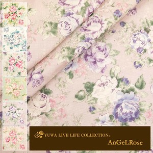 有輪商店 YUWA  ミューファントリプルガーゼ ”AnGeLRose” [E:Purple] / 全6色 / 生地 布 / MF919617