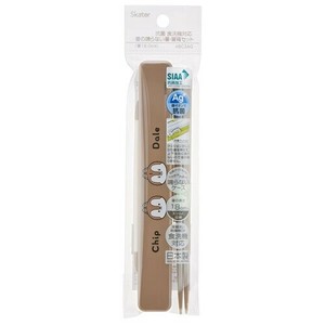 スケーター 【予約販売】抗菌 音の鳴らない箸箱セット ディズニー／ユルルン チップ＆デール