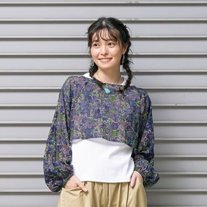 【2025新作】フラワーメッシュプリントプルオーバー