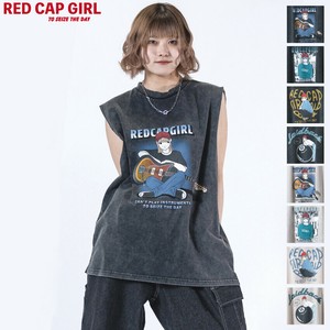 【25SS新作】RED CAP GIRL 20/-天竺 スノーウォッシュ加工 ノースリーブ