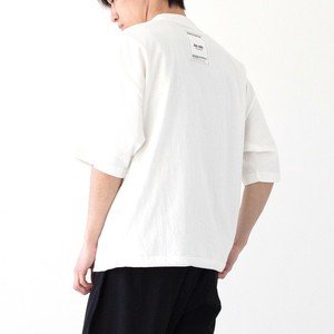 【メンズ】リサイクルオールドコットン天竺　ドローストリングクルーネックTシャツ