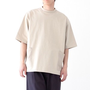 【メンズ】カットソー+麻混キャンバス　エプロンポケットTシャツ