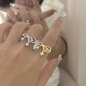 リボン　リング 指輪　リング フリーサイズ　シルバー925メッキ S925 リング　シルバー925 リング
