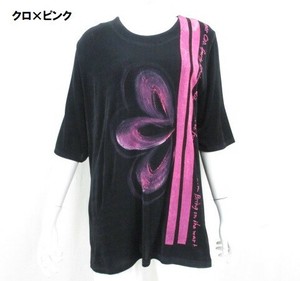【　夏物新入荷　】アセテート花手描きプリントチュニック