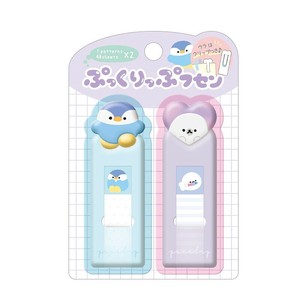 ■2025SS　先行予約■　ぷっくりっぷ付箋　ペンギンとアザラシ