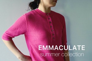 2025SUMMER新作　14G片畦　ヘンリーネックプルオーバー