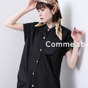 ■comme soi（コムソワ）■アシンメトリータックデザインロングワンピース 2025新作