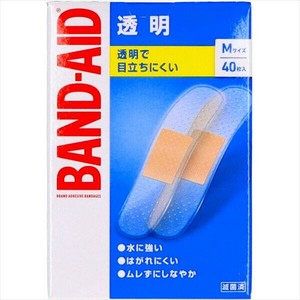 バンドエイド　透明　Mサイズ　40枚 【絆創膏】
