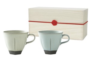 TETOTE キッコウ マグカップ ペアセット 水色灰色