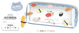 【2025年春夏新作】【新生活】【もぐにゃん】ツインファスナーペンケース　おすしやさん　225569