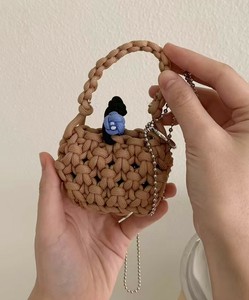 【HOOK for girls】ミニかぎ編みハンドバッグ レディース カラフルニット 超ミニ