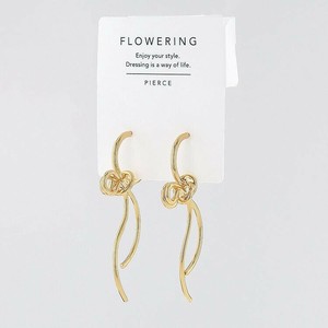 フラワーリング ピアス サイドリボンピアス ゴールド AAP1892-GD