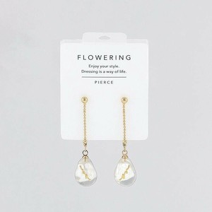 フラワーリング ピアス クリアシャイニー ドロップ AAP1861-GD