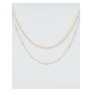 フラワーリング ネックレス ミラーボール×ケーブルチェーン ゴールド AAN0713-GD