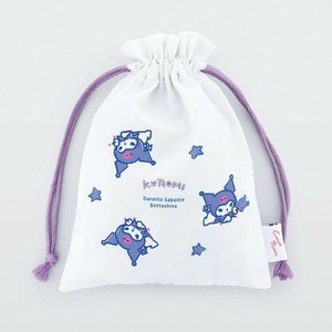 フラワーリング サンリオキャラクターズ 刺繍巾着 クロミ LSR-P007-B