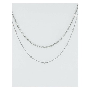 フラワーリング ネックレス ミラーボール×ケーブルチェーン シルバー AAN0713-SV