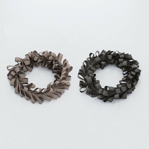 フラワーリング ヘアゴム リボンミックス 2本セット  グレー HHG1129-GY