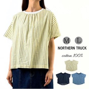 2025春夏後タック シャツ プルオーバーシャツ 半袖 Tシャツ 綿100％ ライトオンスデニム nt-nckd5183