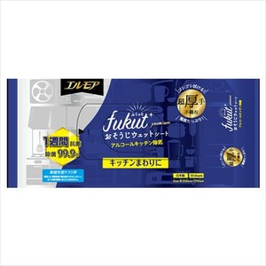 エルモア　fukutプレミアム　アルコールキッチン除菌　20枚 【ウェットティッシュ】