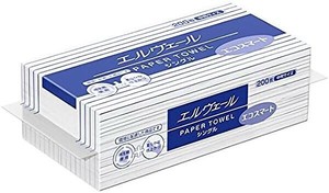 エルヴェールペーパータオルエコスマートシングル200枚（中判） 【掃除用品】