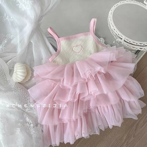 ワンピース   無地   快適  サスペンダー、可愛い  子供用  DYLA005