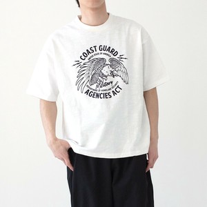 【メンズ】太番手スラブ天竺 　 "Eagle"プリントTシャツ