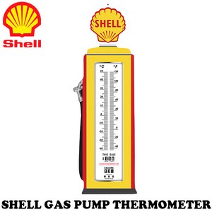 メタル サーモメーター SHELL GAS PUMP 【シェル 温度計】