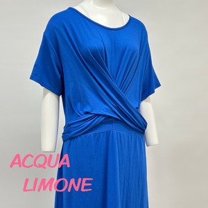 SALE【イタリア製】フロントカシュクールリボンデザイン 半袖ワンピース（2025夏）