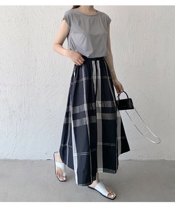 スカート  チェック     ゆったり  快適 レディースファッション  DYLA026