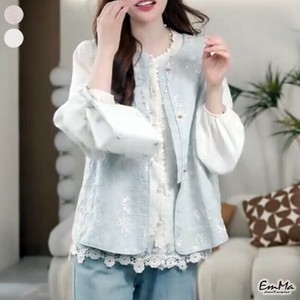 刺繍ベスト ノースリーブアウター 上品 春 夏 秋  【2025SS】EH4389